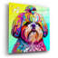 «Rainbow Shih Tzu» par Dean Russo, art mural en verre acrylique-448047031