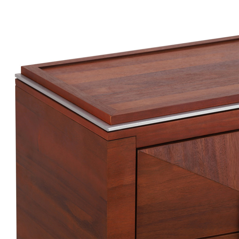 Table de chevet moderne Mid-Century, Marron foncé