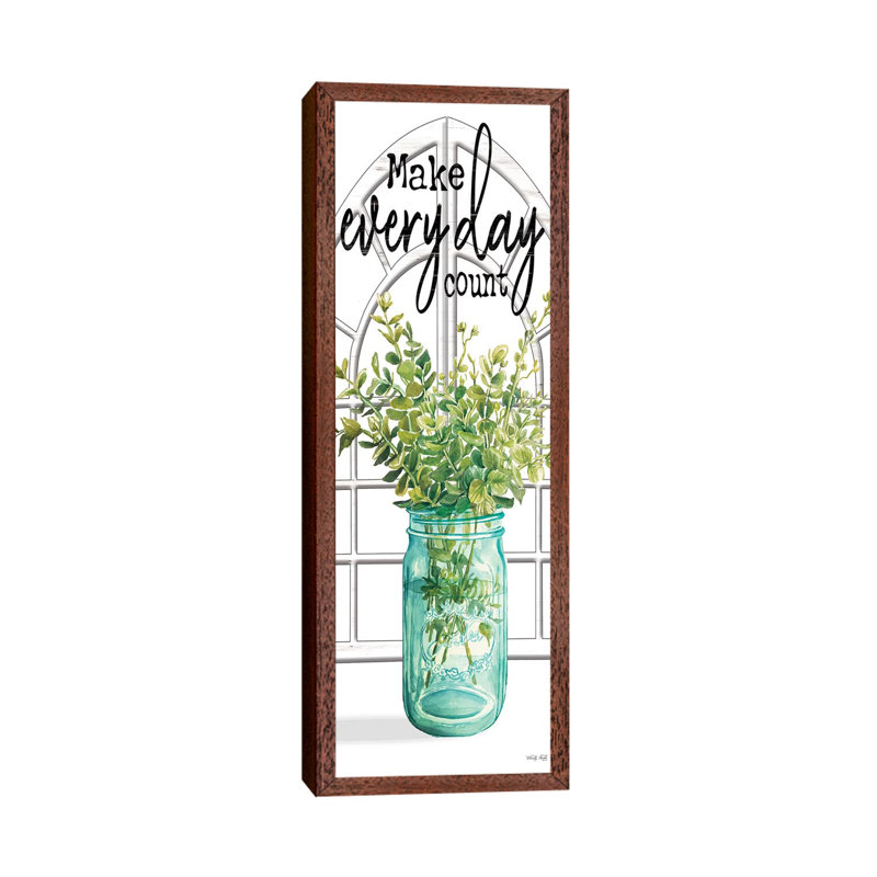 Make Every Day Count by Cindy Jacobs - Panoramic Print on Canvas, Classic Brown Wood Framed Canvas