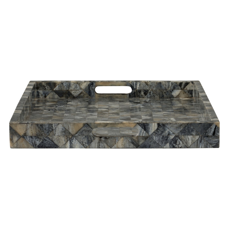 Greer Bone Decorative Tray, 23.25"W x 17"D x 2.5"H