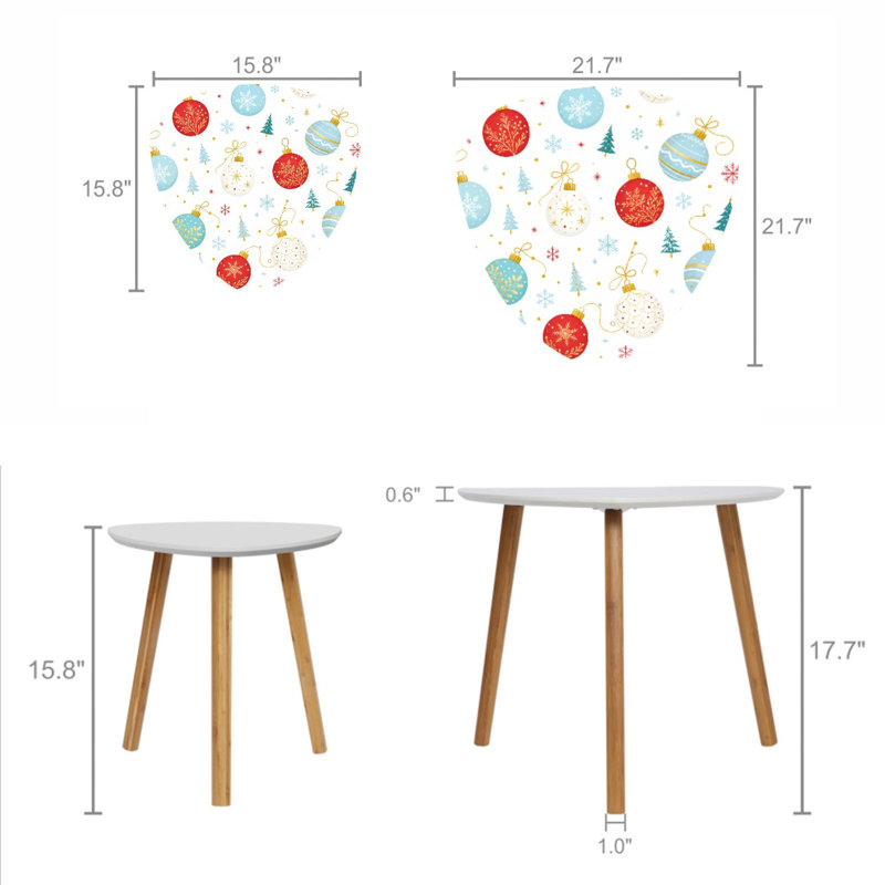 Ensemble de 2 tables gigognes Triangle Nesting