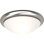 1-Light Indoor 11"W Brushed Nickel Simple Round Flush Mount with Twist On White Opal Glass Dome Shade