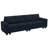 Shavera 3 - Pieces Velvet 4-Seater Sectional Sofa Lounge Apartment Living room Couch-1335788847