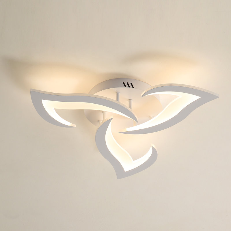 Brianie 33W 3-Head Led Flush Mount Ceiling Light, White, Warm Light 3000K