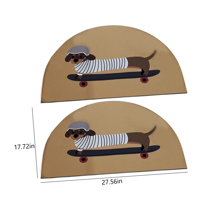 Absorbent Non-Slip Quick-Dry Bathroom Rug, 17.72" L x 27.56" W