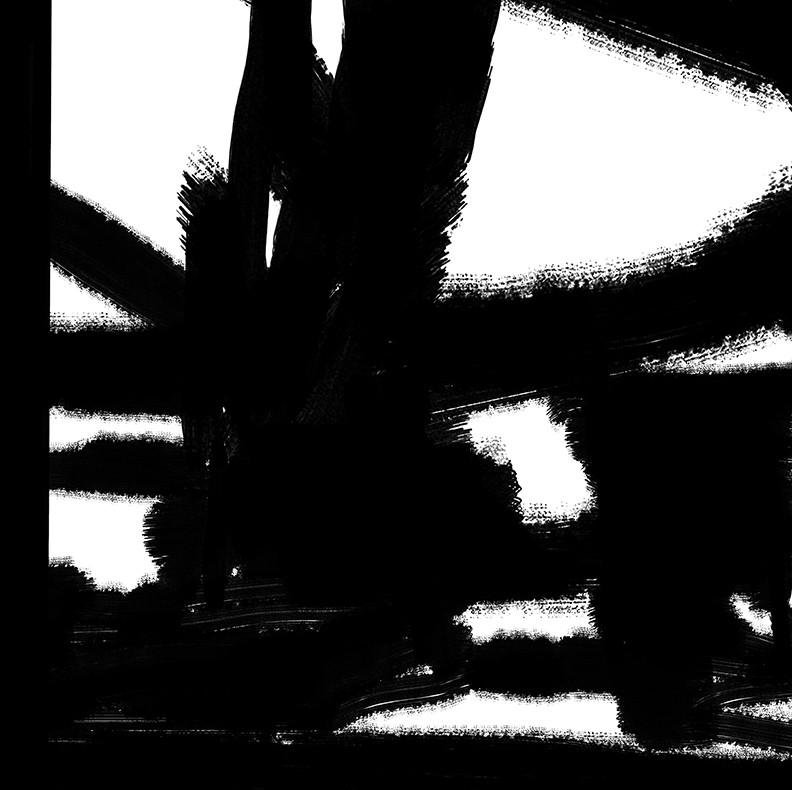 Murale esquisse géante, Noir / Blanc, l 120 po x L 180 po