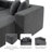 101.5-inch L-shaped modular sofa