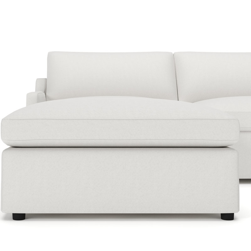 Canapé modulaire rembourré 3 pièces Essex, Tissu beige Macarena
