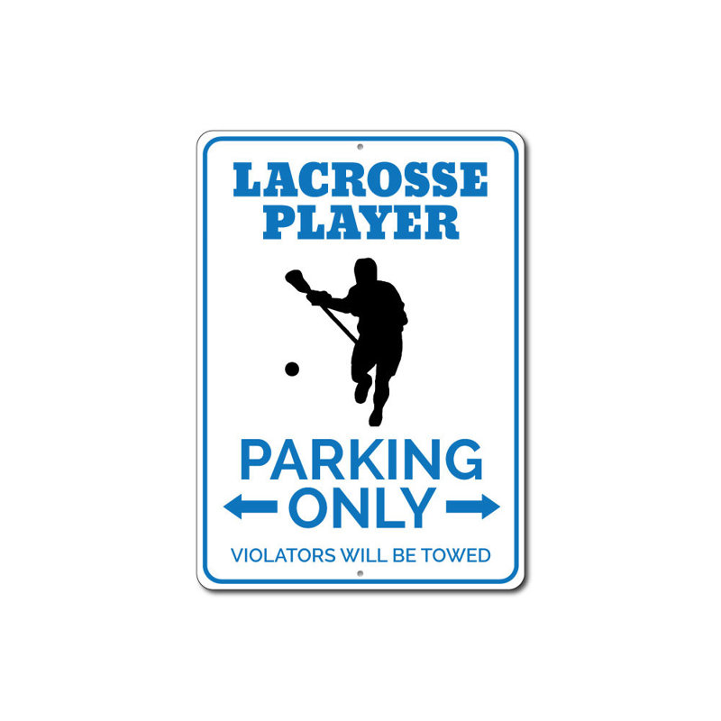 Enseigne de lacrosse, H 18 po x l 12 po x P 0,06 po