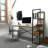 Modern Study Desk with Bookshelf, Oak & Black, 63.0 x 29.5 x 23.6 inches | 100% Melamine Coated Particle Board, Metal Frame, Multiple Shelves for Extra Storage, Ideal for Home Office & Study Spaces