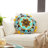 Embroidered Cotton Blend Throw Pillow