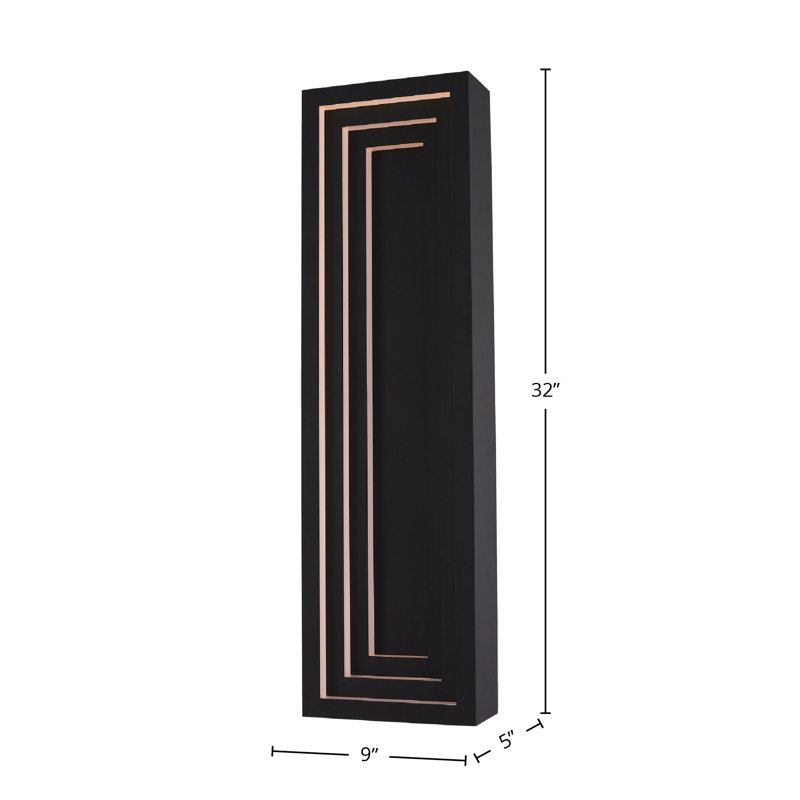 Applique murale d'extérieur Chrysler 1 LT noir mat Kalco