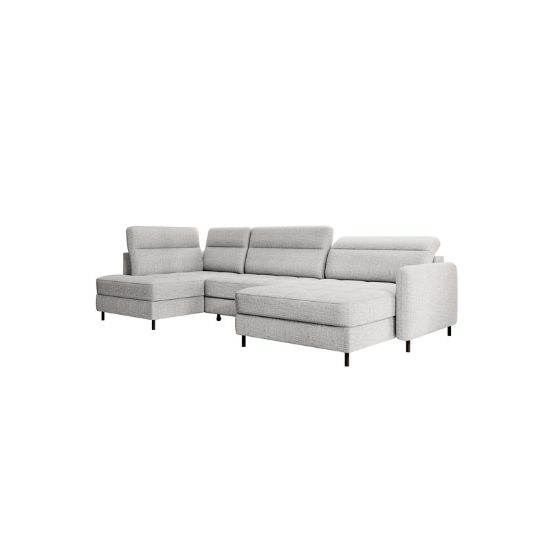 Hartnell 5 Seater Sofa Bed, Light Grey, Right Hand Facing