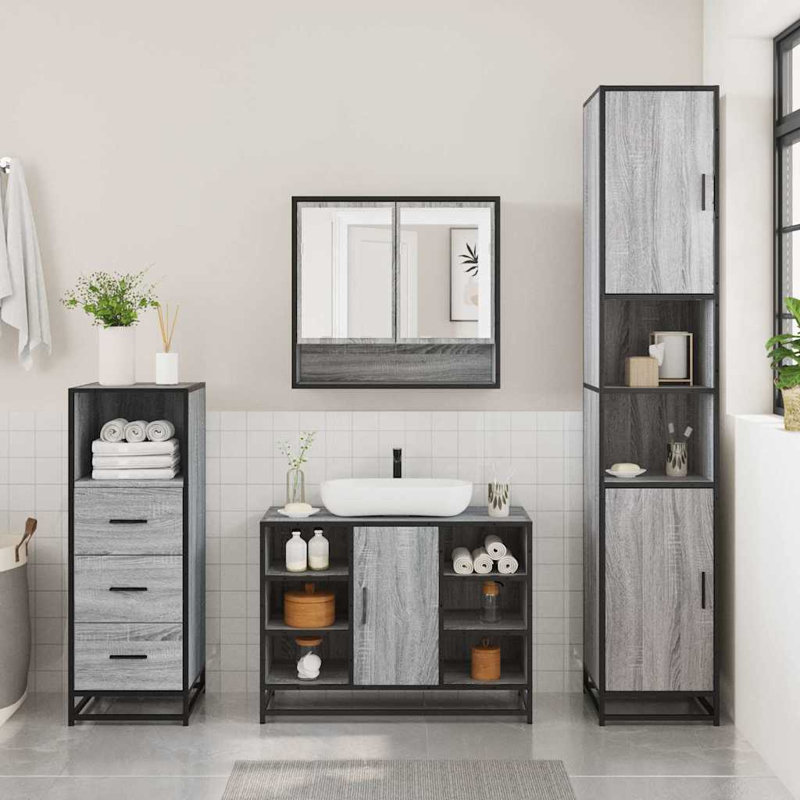 Allina Bathroom Furniture Suite, Cabinet Grey