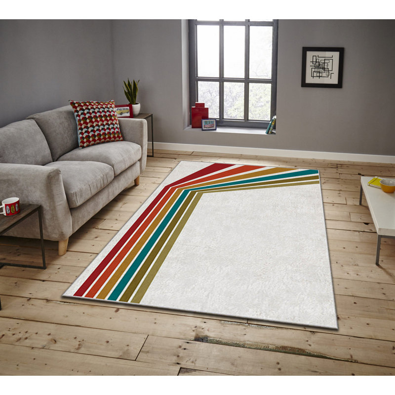 Luxurious Area Rug, 100% Polyester, 5.9 x 9.2 Feet | 740 g/m² Weight, Non-Slip Felt Dot Underside, Easy Clean Velvet Fabric, 0.08 in Pile Height | Machine Washable, Perfect for Living Room & Bedroom Décor