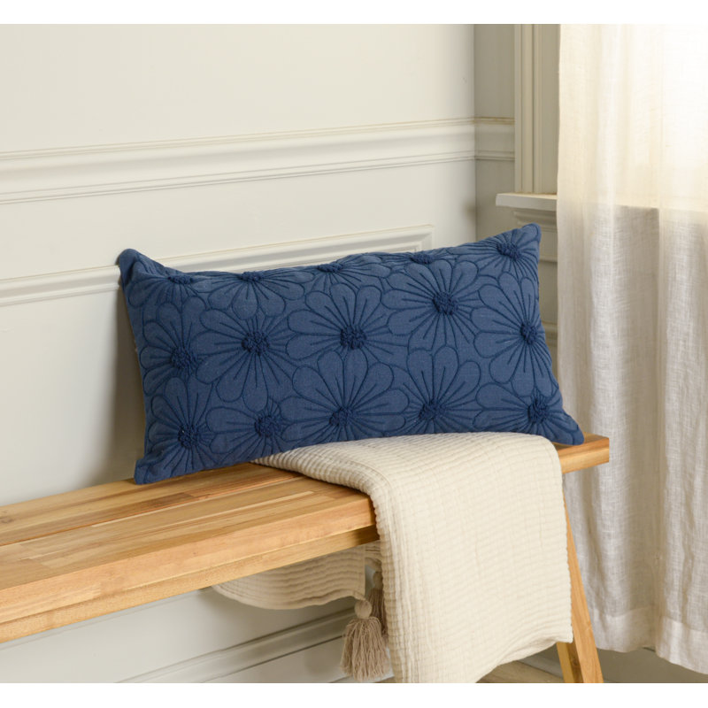 Coussin 100% coton, Polyester, Marine