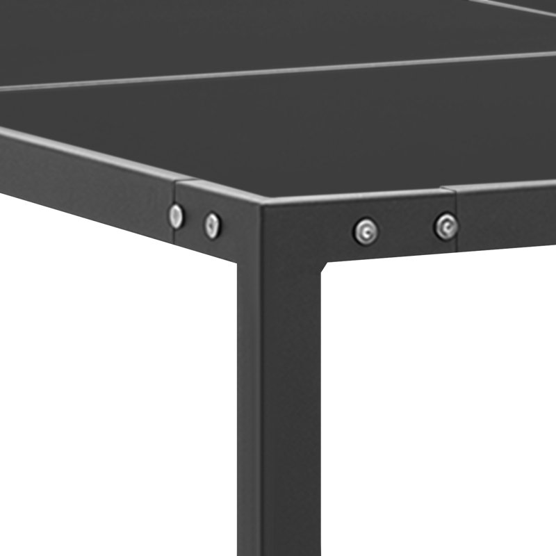 Brailin Rectangular Metal Outdoor Patio Table - 130 cm W 130 cm D, White, Black