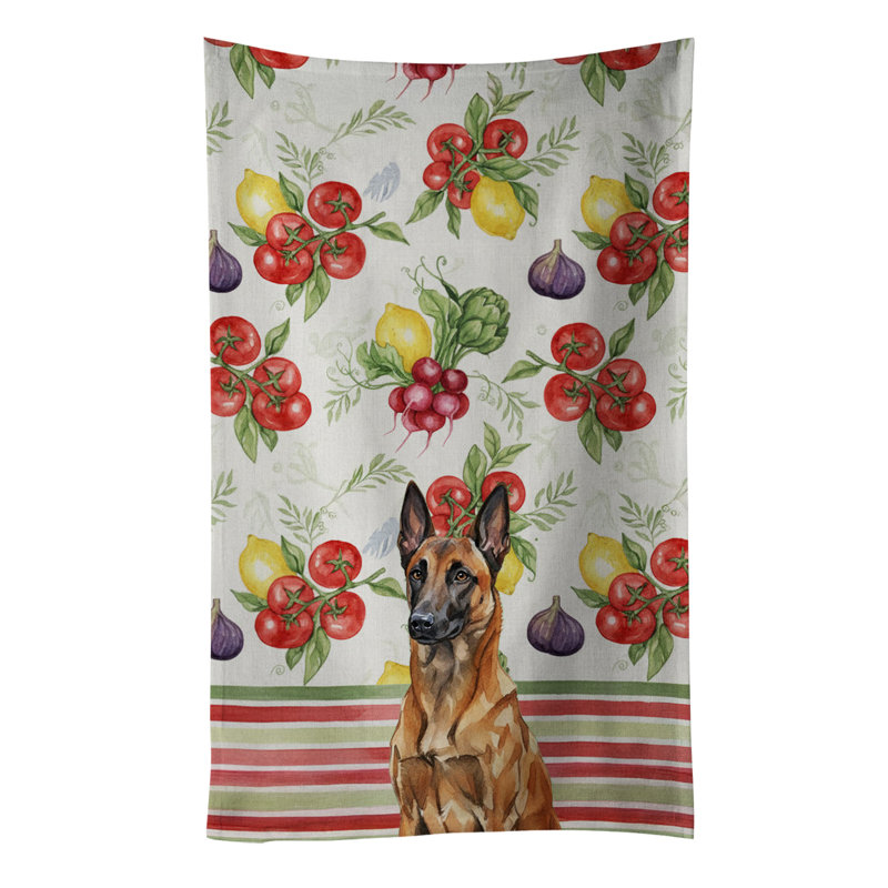 Serviette de cuisine en acajou et malinois, Mahogany Belgian Malinois