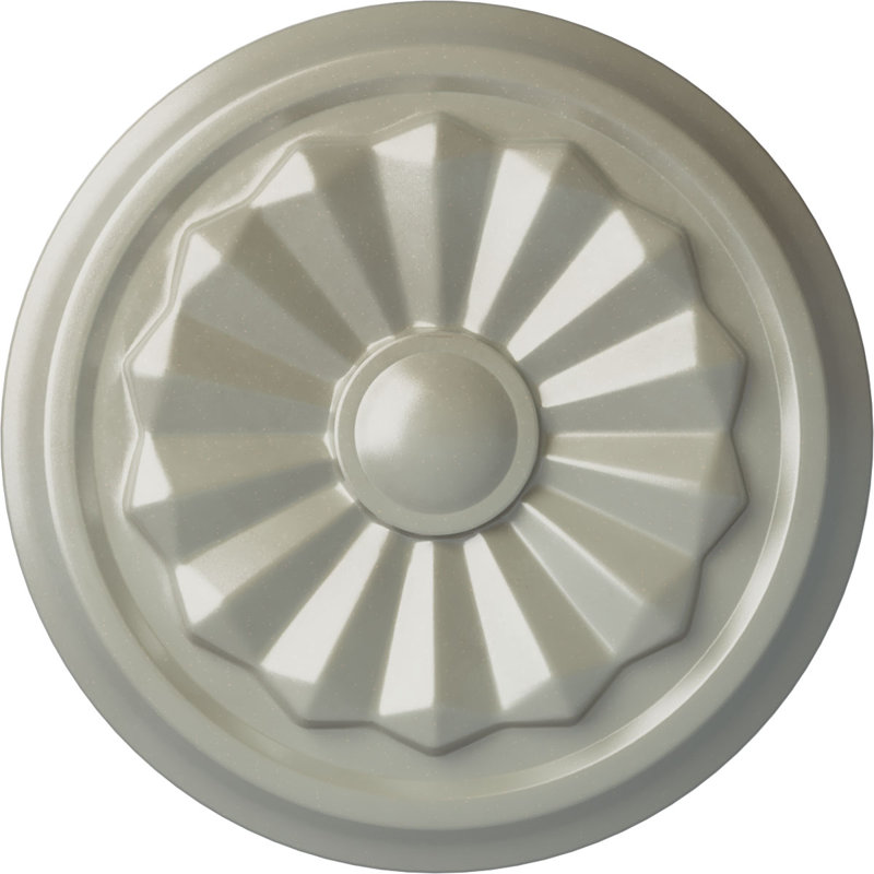 Médaillon de plafond Endurathane Olivia, 7 7/8 po x P 1 1/8 po (convient aux auvents jusqu'à 3 1/2 po), Cuivre Flash