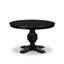 L'ensemble de table de salle à manger moderne 7 pièces se compose d'une table et de 6 chaises de salle à manger modernes en tissu de polyester brun avec dossier haut - fini noir sablé-937306573-937306576