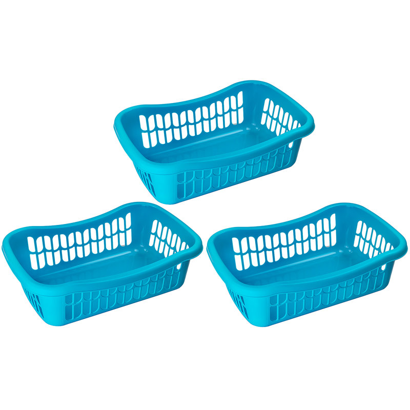 Panier en plastique, Bleu, 3