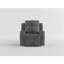 Fauteuil inclinable manuel Tesy, microfibre brun gris foncé, coussins en mousse