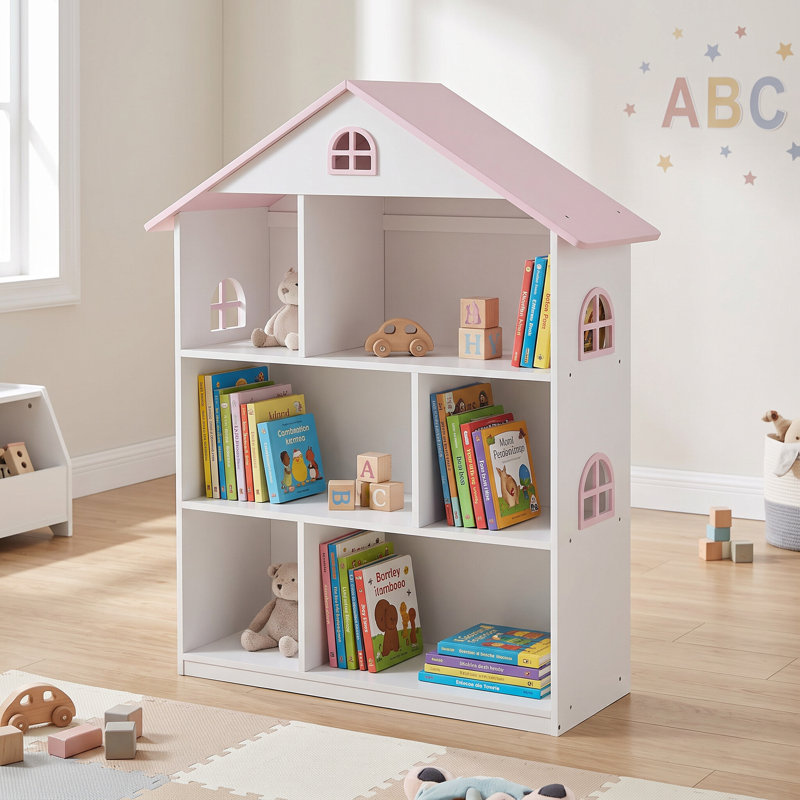 Bibliothèque standard pour enfants, organisateur de rangement de jouets avec bibliothèque pour enfants, étagère à livres, armoire de rangement, présentoir à livres
