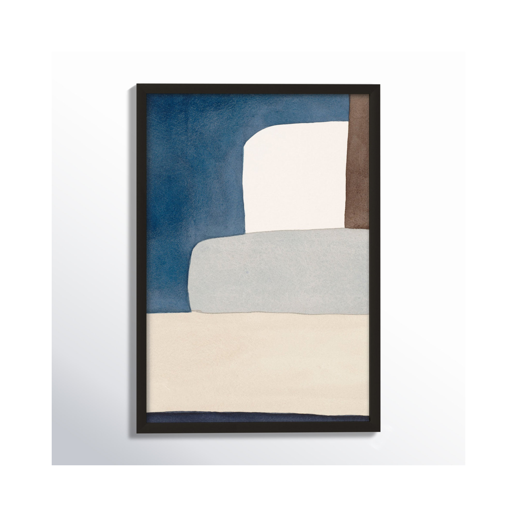 Distant Blue by Julia Balfour, 14" W x 20" H, Black