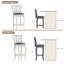 Tabouret pivotant rembourré avec structure en bois massif-2069739330-2069739333