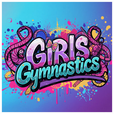 Colorful Gymnastics Typography Blankets