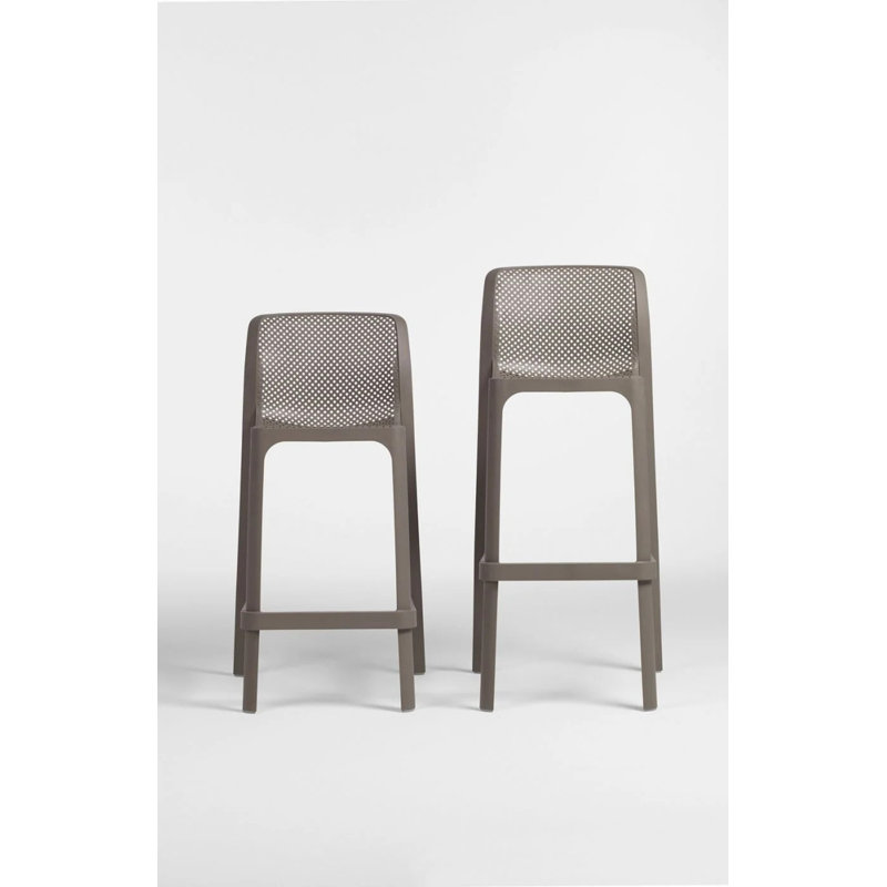 Net Outdoor 29.92'' Bar Stool, Dove Gray