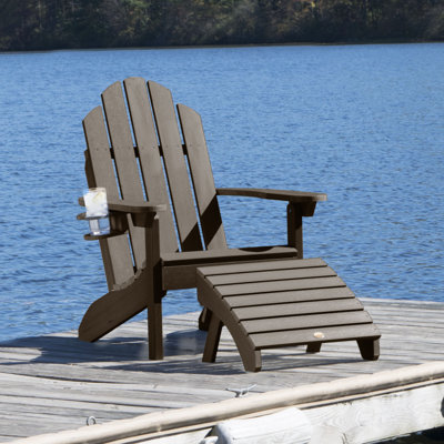 Anette Plastic Adirondack Chair with Ottoman