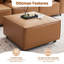 Canapé modulaire rembourré avec coussins 108 po Makassar-826180323
