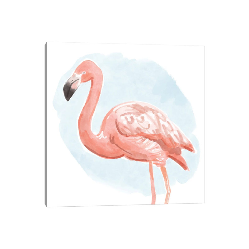 Tropical Flamingo I by Bannarot - Wrapped Canvas Gallery-Wrapped Canvas Giclée, 30.48 cm H x 30.48 cm W