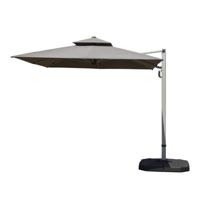 Parasol rectangulaire en porte-à-faux avec mât central (base non incluse)