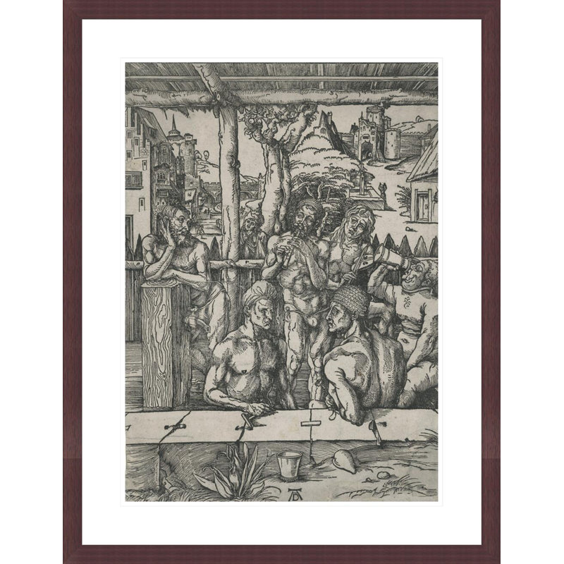 «Das Mannerbad» par Albrecht Dürer, H 29,5 po x l 22,89 po
