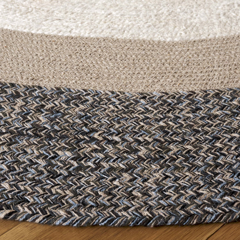 Antanasia 758 Area Rug In Blue / Green, Round 5'