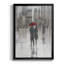 «Rain in the City I», toile encadrée de qualité supérieure - prête à être accrochée-92868122-92868120