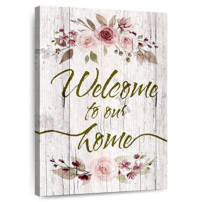 Panneau floral sur bois