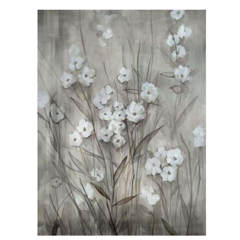 «White Moon Night I» par Janice Sadler - impression, H 48 po x l 36 po x 1,5 po, Image au pinceau gel