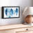 " Blue Grunge Feathers Canvas Print "-101455694