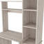 Bureau Logan, cinq casiers, finition gris clair-1290357803