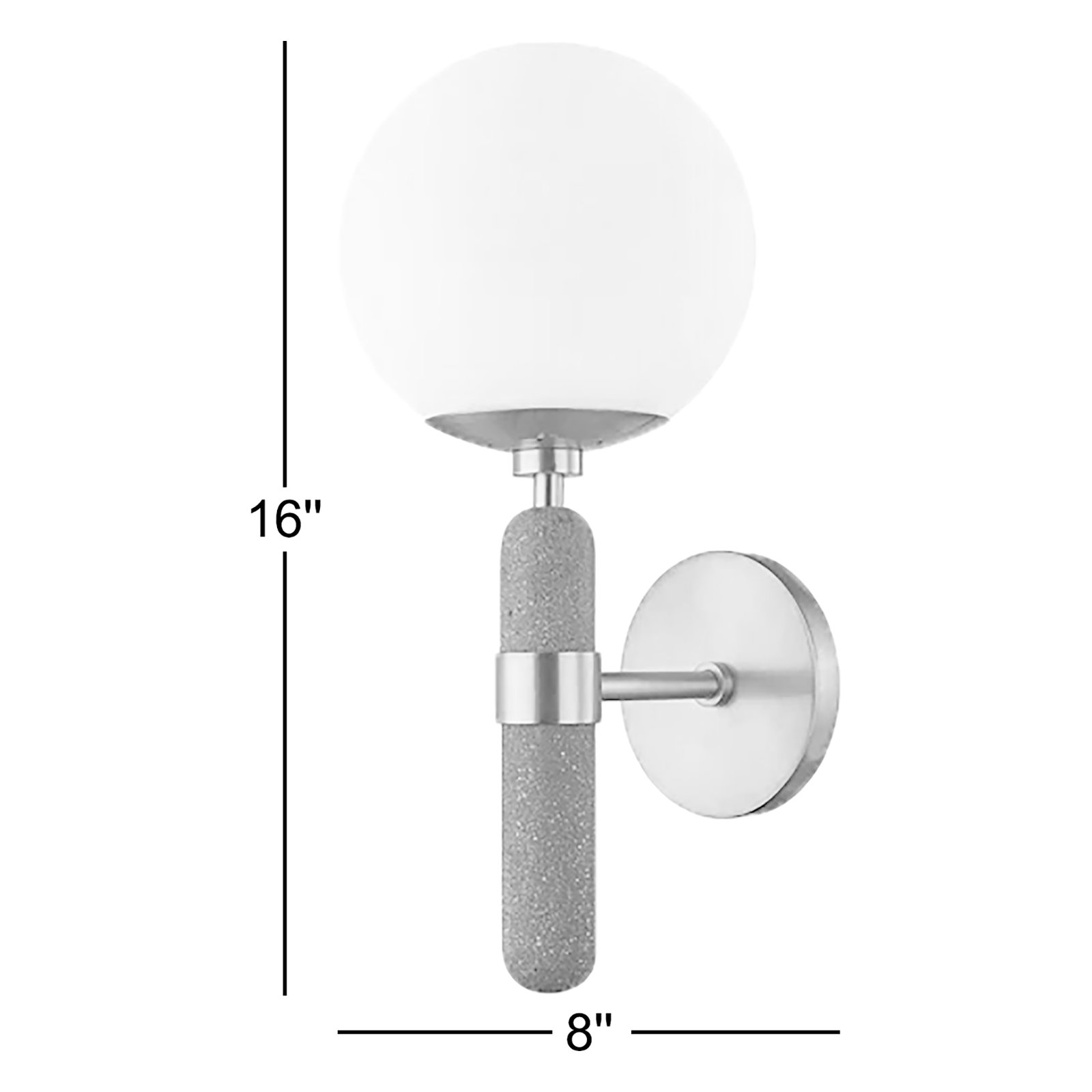 Harley Single Light Dimmable Armed Sconce, Aged Brass