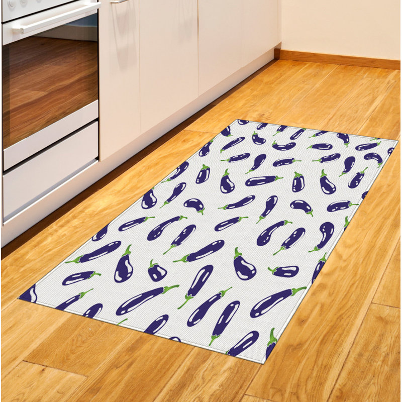 Eggplant High Density Long Fiber Poly Threads Decorative Area Rug Carpet, Rectangle 2'7" x 5'