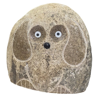 Stone Age Creations 12" H Boulder Dog