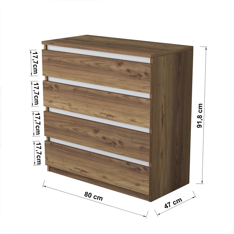Commode 4 tiroirs Abarne
