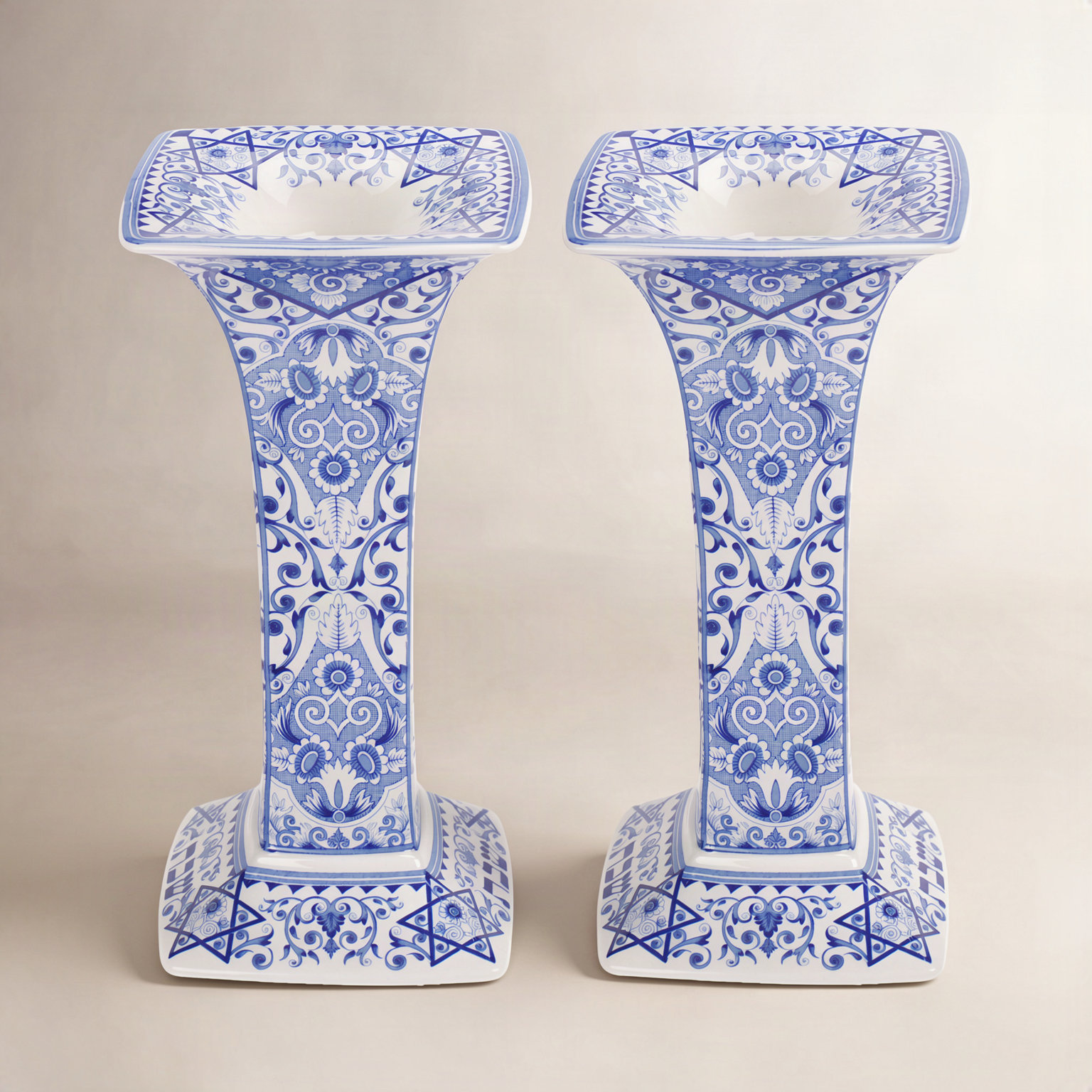 Spode Judaica 8" Sabbath Candlesticks
