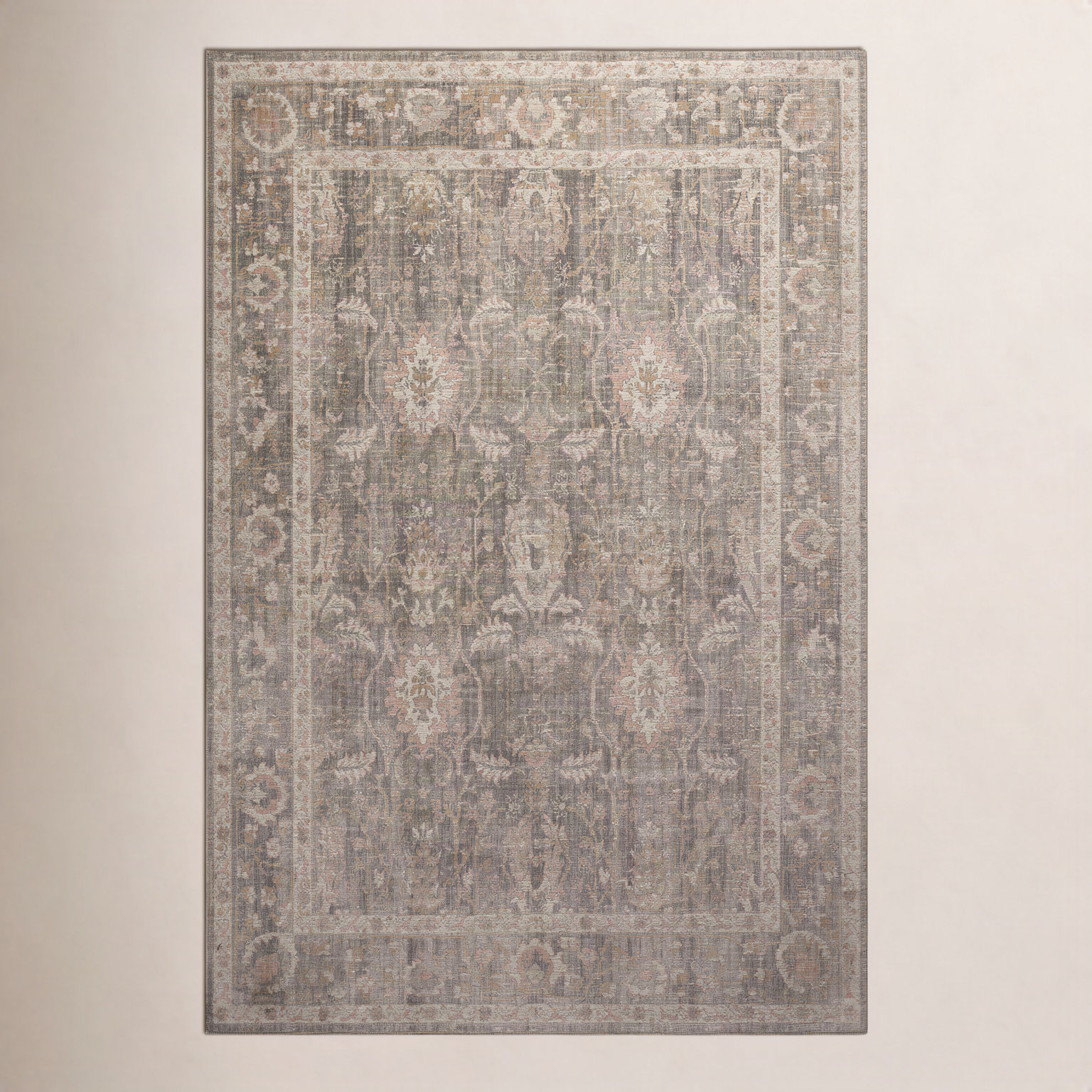 Chris Loves Julia x Loloi Rosemarie Sage Blush Rug, Rectangle 7'10" x 10'