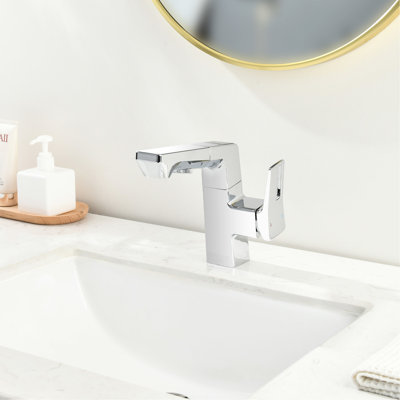 Pull - Down Led Bathroom Faucet With Digital Temperature Auditor, Heavy Duty Metal Build, 360 Swivel Spout Reader,
