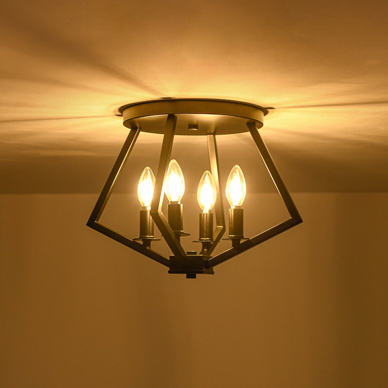 Plafonnier semi-encastré 4 lumières Farmhouse